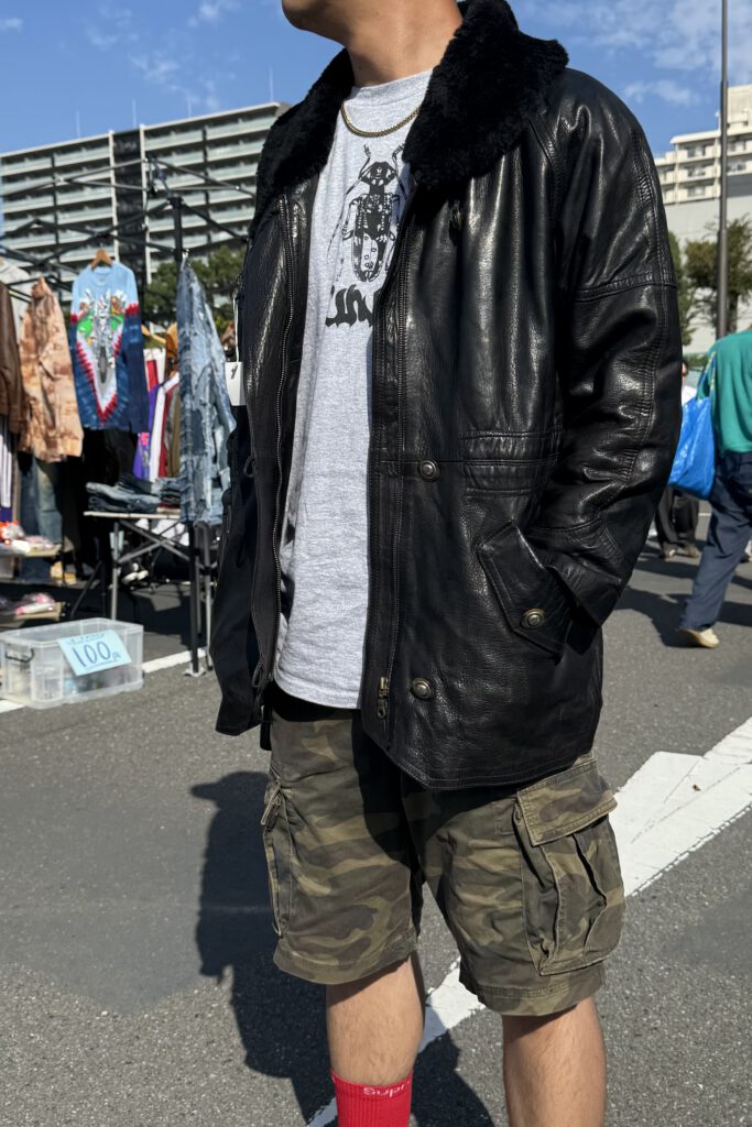 商品　Lambskin Leather Flight Jacket リアルレザー　ロングジャケット