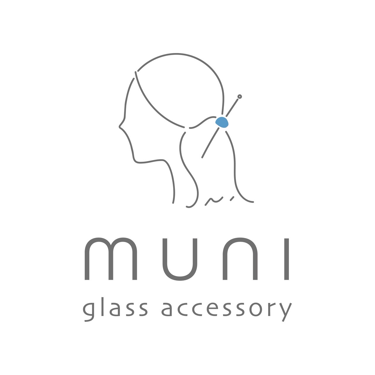 handmade glass accessoryブランドMUNIロゴ